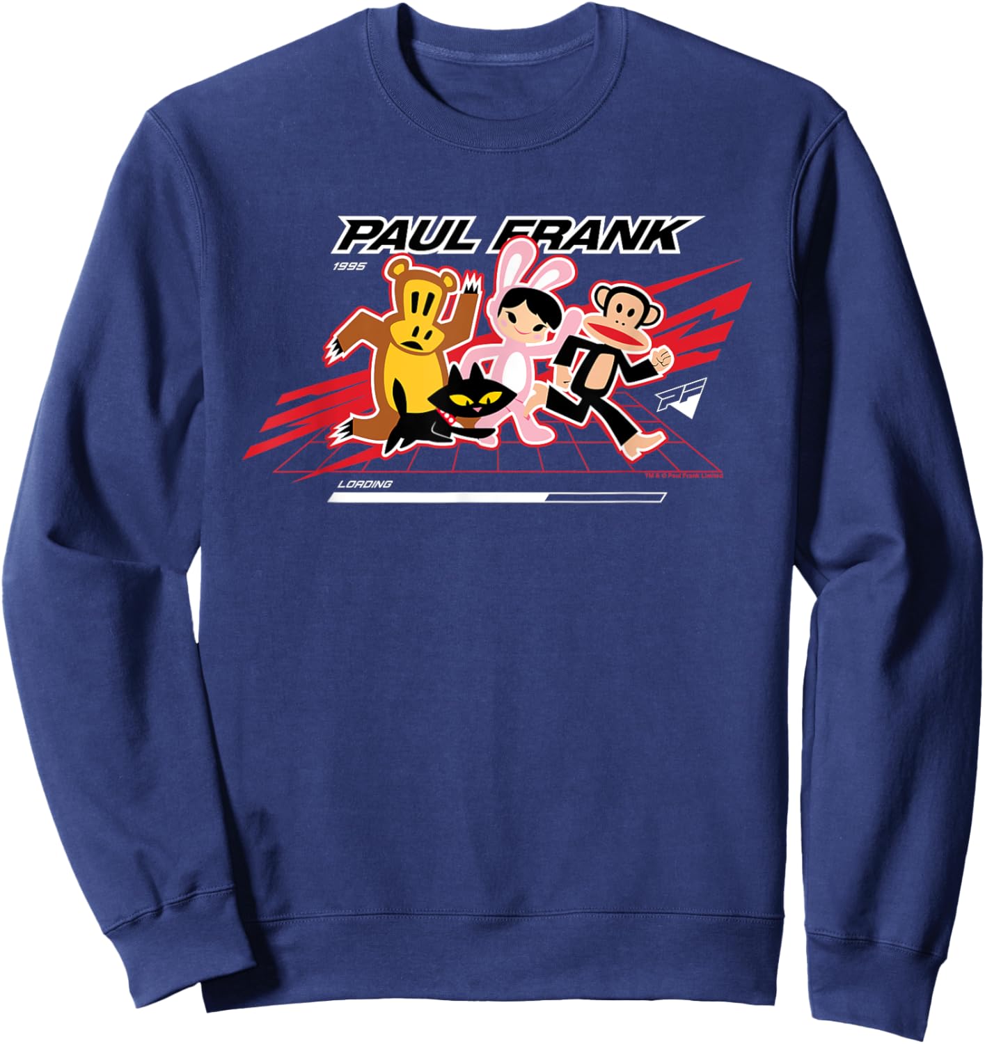 Paul Frank Gaming Julius The Monkey & Co Loading Screen Sweatshirt - Sweatshirt | Navy