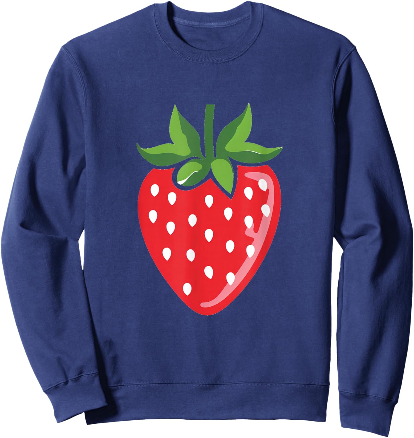 Strawberry - Funny Strawberry Fruit Sweatshirt - Sweatshirt | Navy