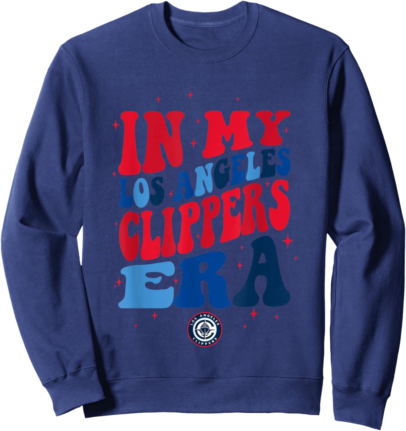 NBA In My Los Angeles Clippers Era Retro Wave Logo Sweatshirt - Sweatshirt | Navy