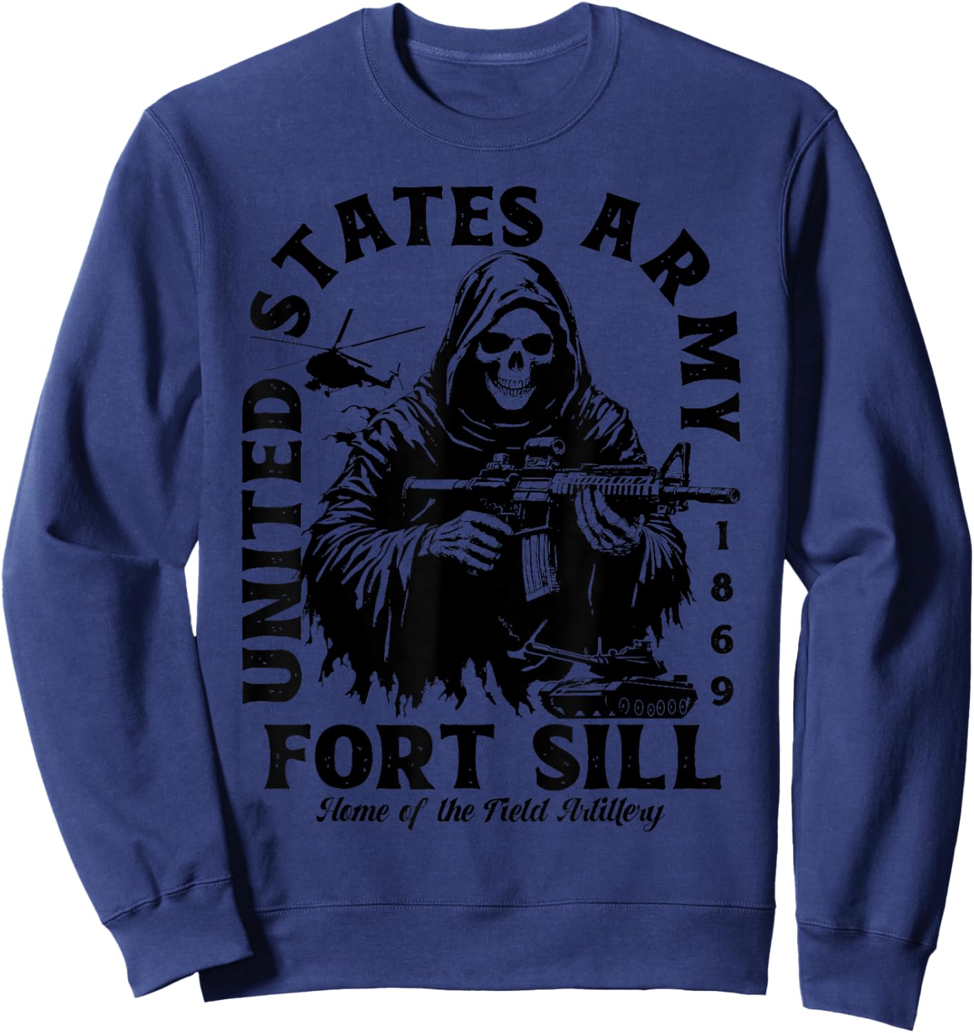 Fort Sill US Military Base Oklahoma OK Ft Sill Veteran Gifts Sweatshirt - Sweatshirt | Navy