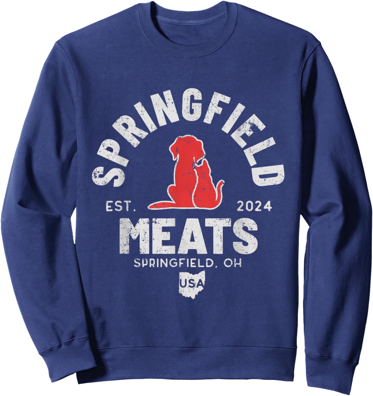 They're Eating The Dogs Springfield Ohio Election Sweatshirt - Sweatshirt | Navy