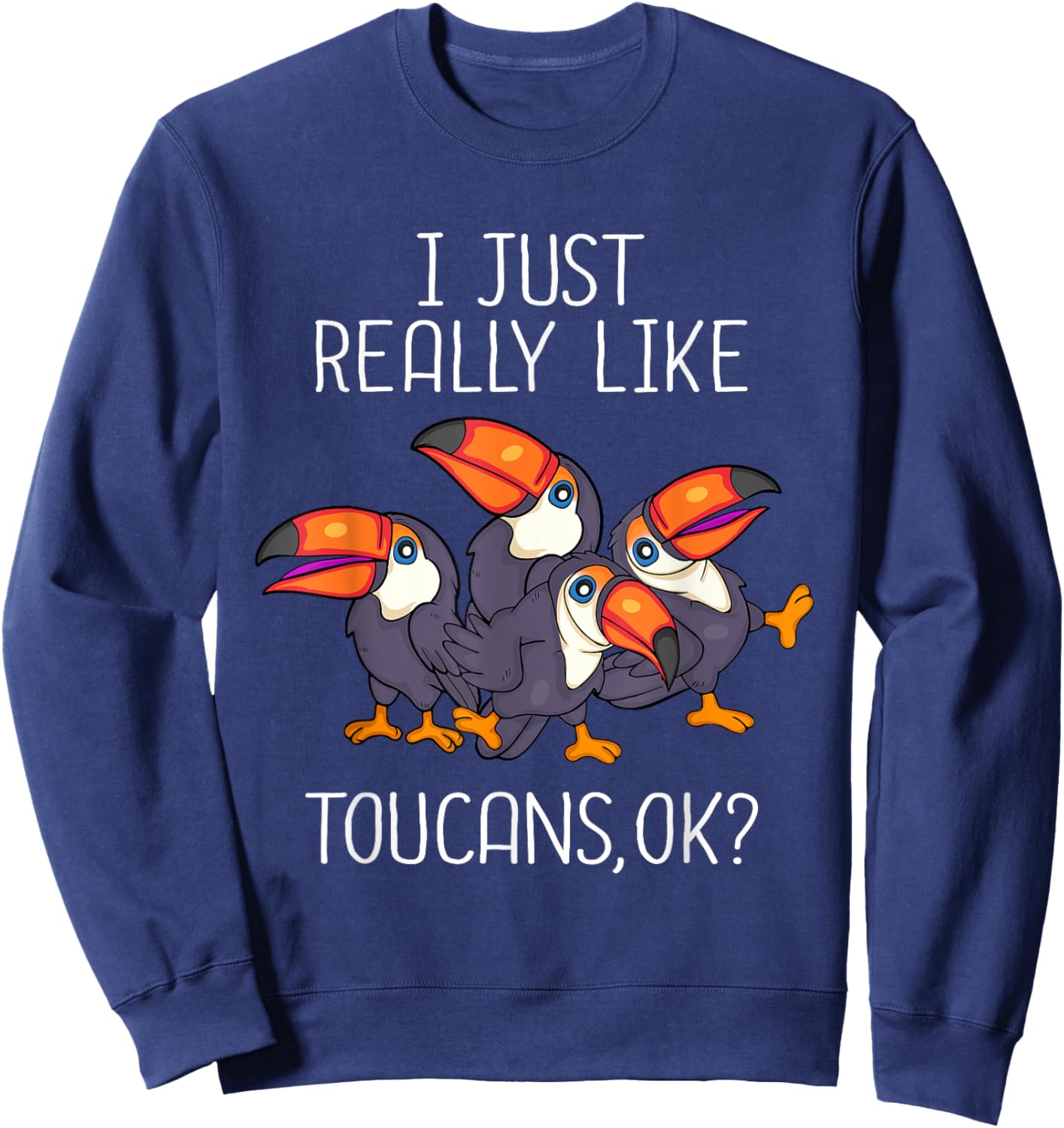 Toucan Lover Kids Bird Watching Women Toucan Sweatshirt - Sweatshirt | Navy