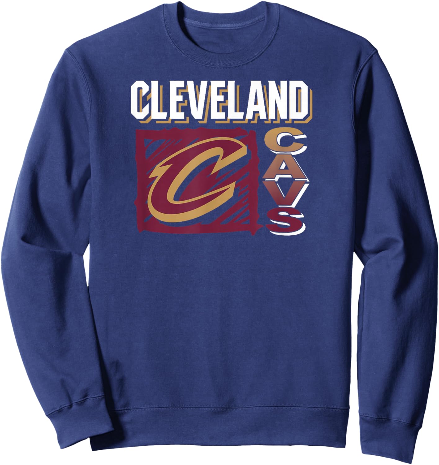 NBA - Cleveland Cavaliers Scribble Square Black Sweatshirt - Sweatshirt | Navy