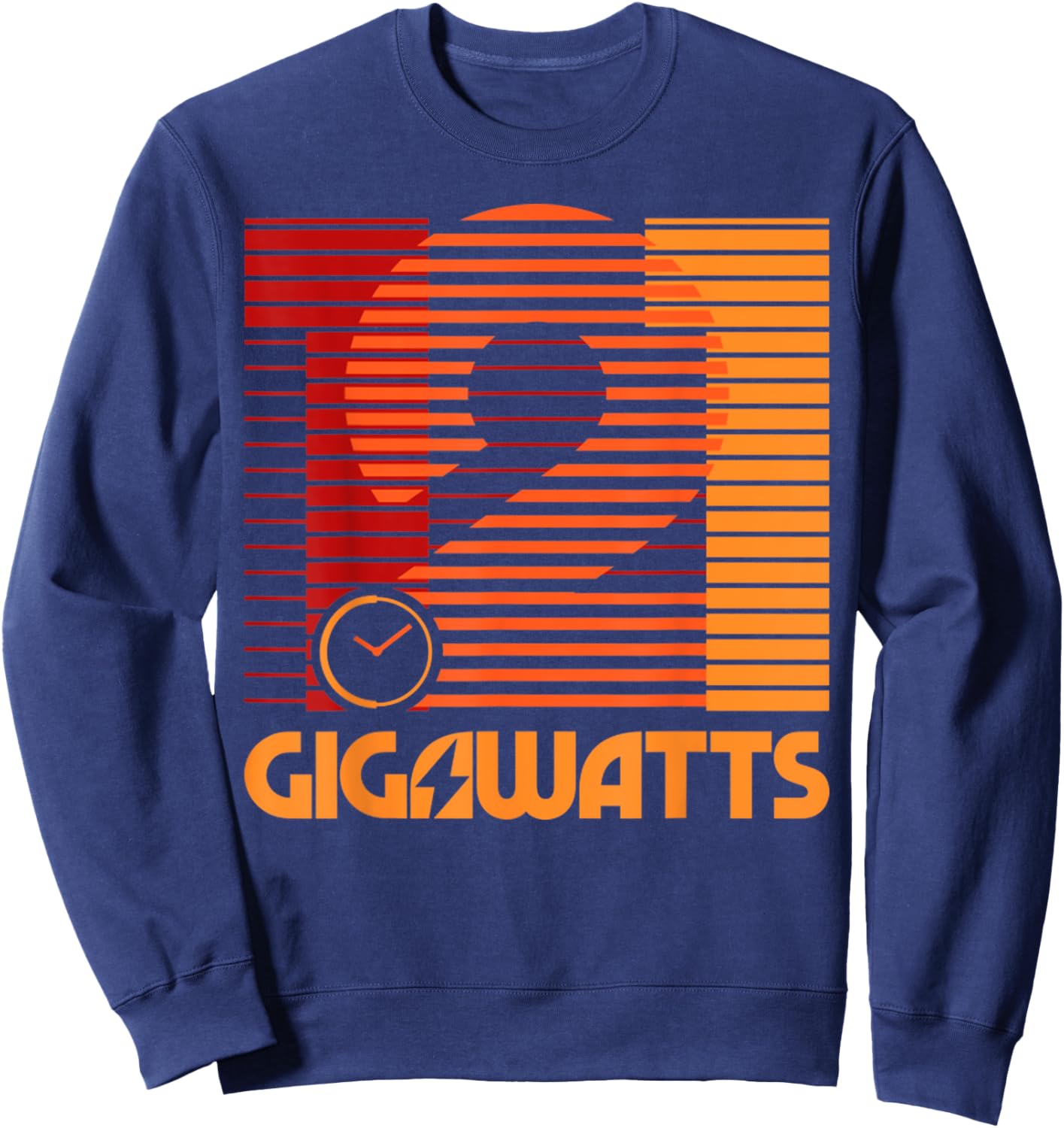 Vintage 1 21 Gigawatts Retro Minimal Style Classic Sweatshirt - Sweatshirt | Navy