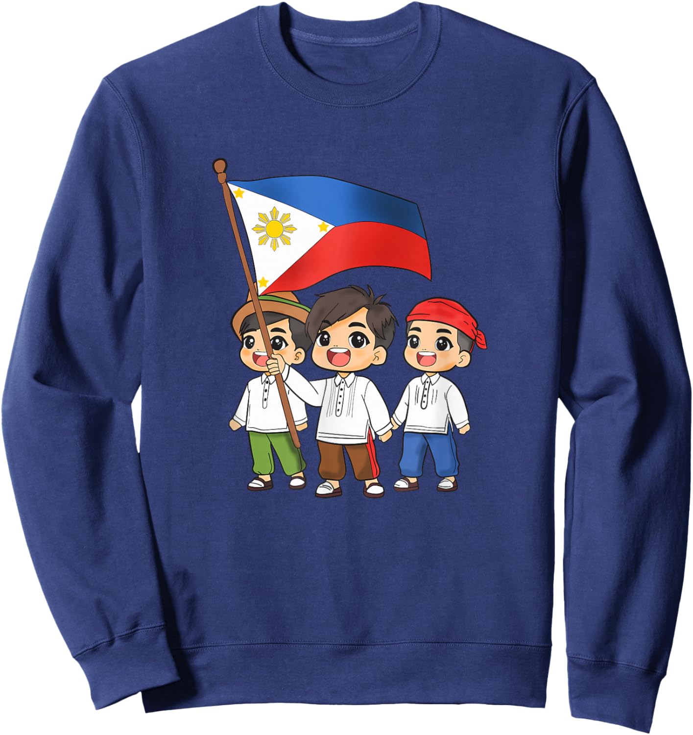 Philippines Pilipinas Proud Filipino Boy Pinoy Flag Boys Sweatshirt - Sweatshirt | Navy