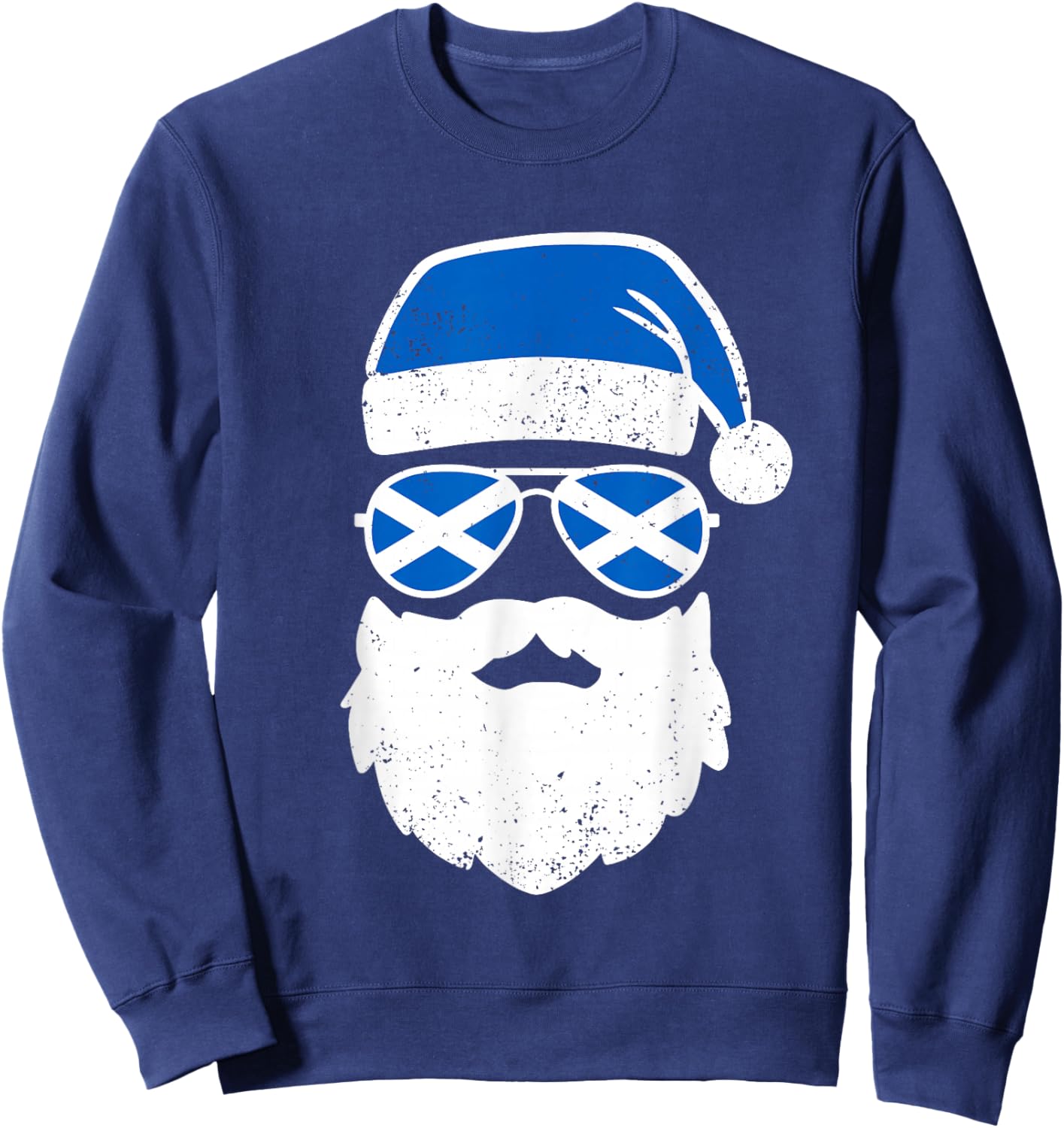 Funny Scottish Christmas Pajama Funny Matching Family Sweatshirt - Sweatshirt | Navy