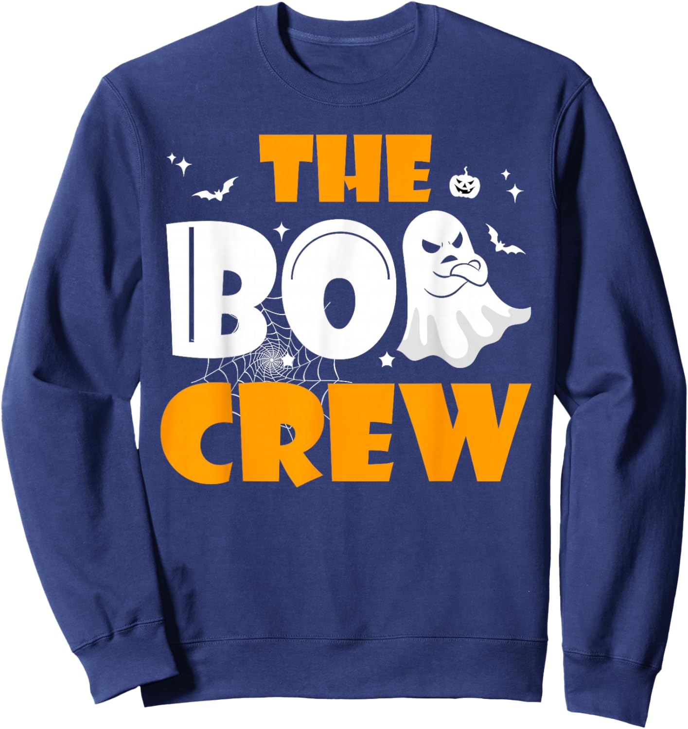 Halloween Ghost The Boo Crew Costume Matching Women Kids Men Sweatshirt - Sweatshirt | Navy