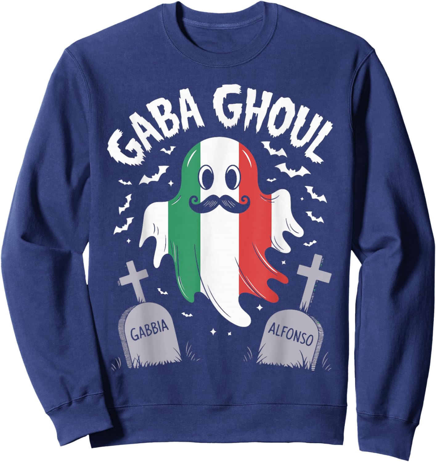 GABA Ghoul Halloween Costume Ghost Funny Italian Gabagool Sweatshirt - Sweatshirt | Navy