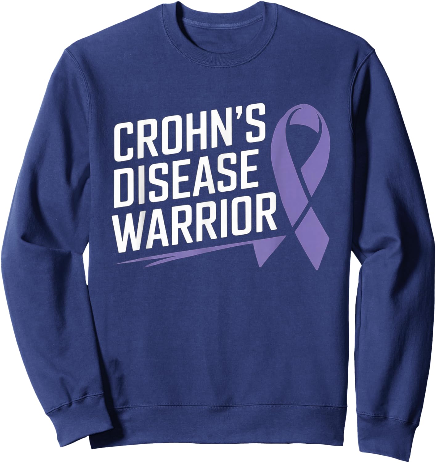 Crohn's Disease Warrior Crohn's Disease Awareness Sweatshirt - Sweatshirt | Navy