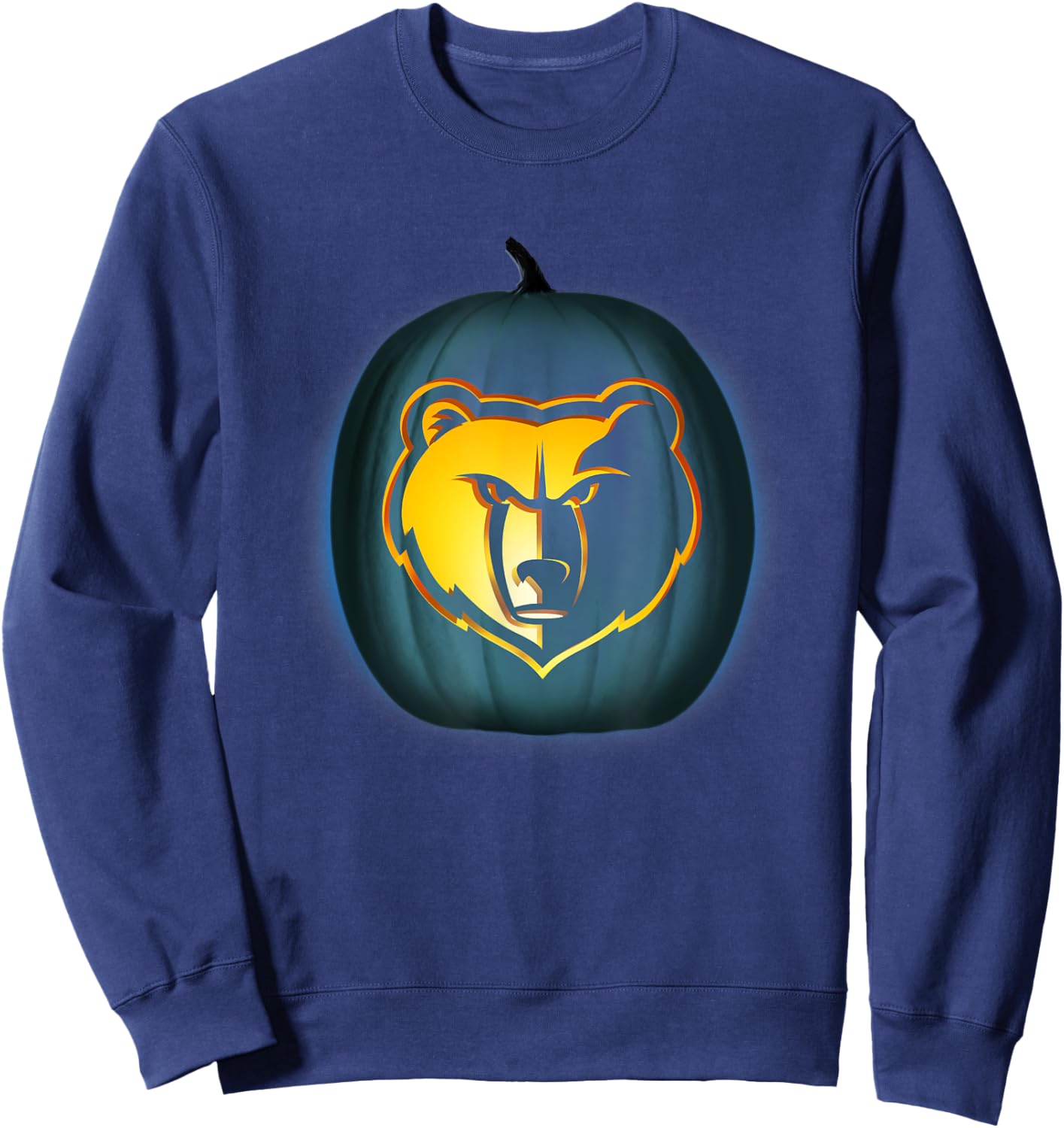 NBA Memphis Grizzlies Halloween Glow Pumpkin Sweatshirt - Sweatshirt | Navy