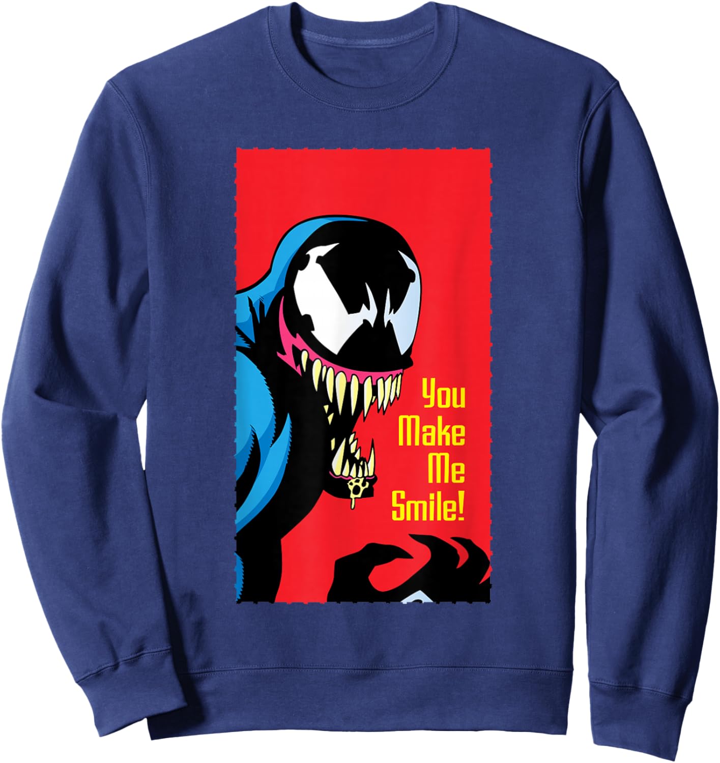Marvel Retro ’90s Valentine’s Day Card Spider-Man Venom Sweatshirt - Sweatshirt | Navy