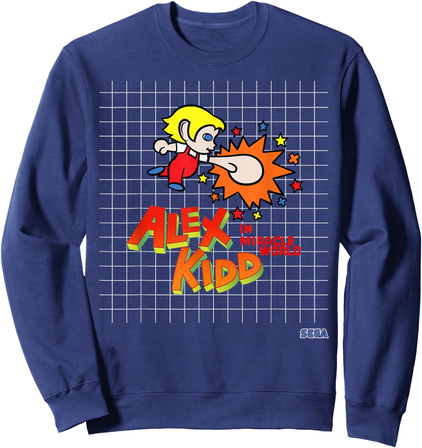 Alex Kidd key art SEGA Master System video game Sweatshirt - Sweatshirt | Navy