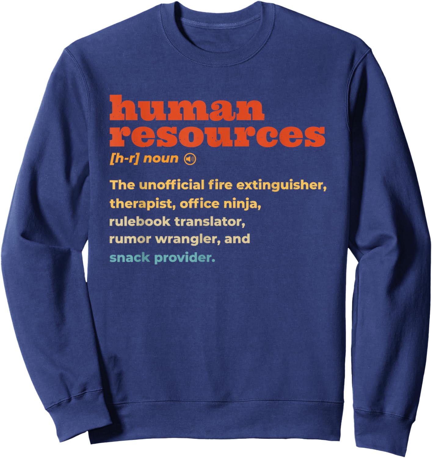 HR Human Resources Sweatshirt - Sweatshirt | Navy