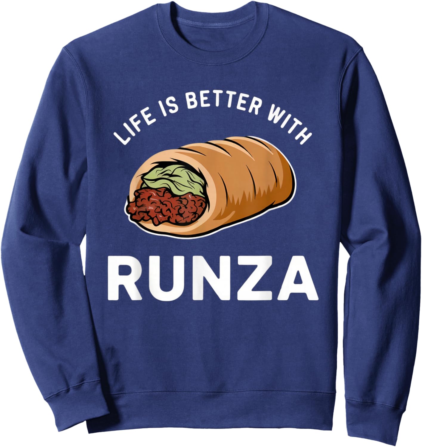 Runza Lover | Nebraska Food Favorite | Fun Bakery Design Sweatshirt - Sweatshirt | Navy