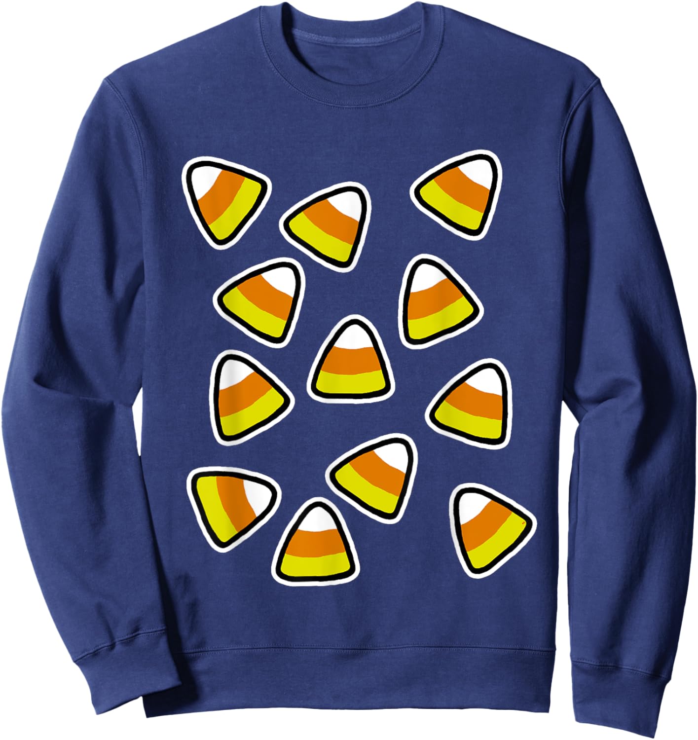 Candy Corn Costume Trick Or Treating Halloween Party Funny Sweatshirt - Sweatshirt | Navy