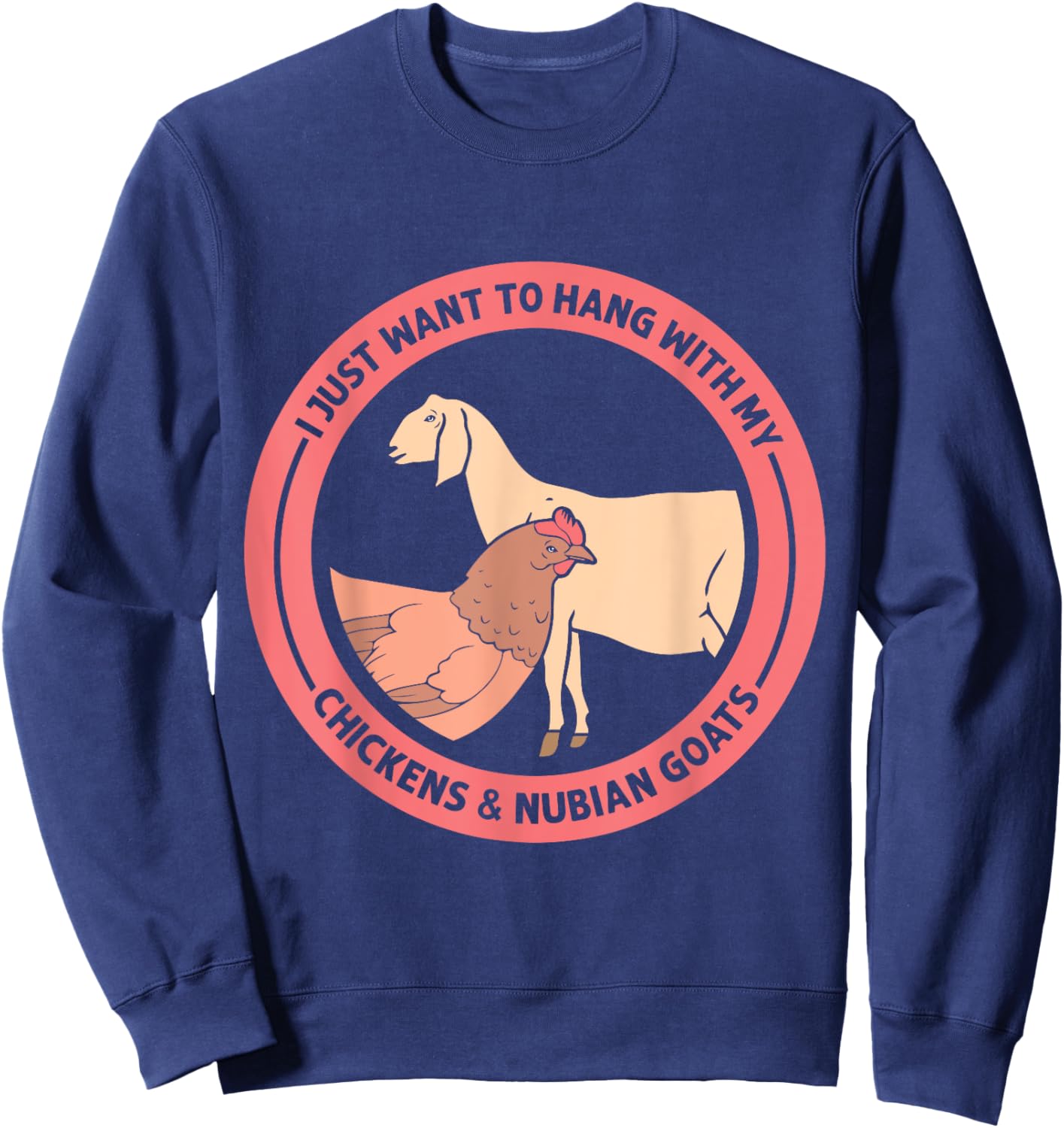 Nubian Goat Outfits and Nubian Goat Sweatshirt - Sweatshirt | Navy
