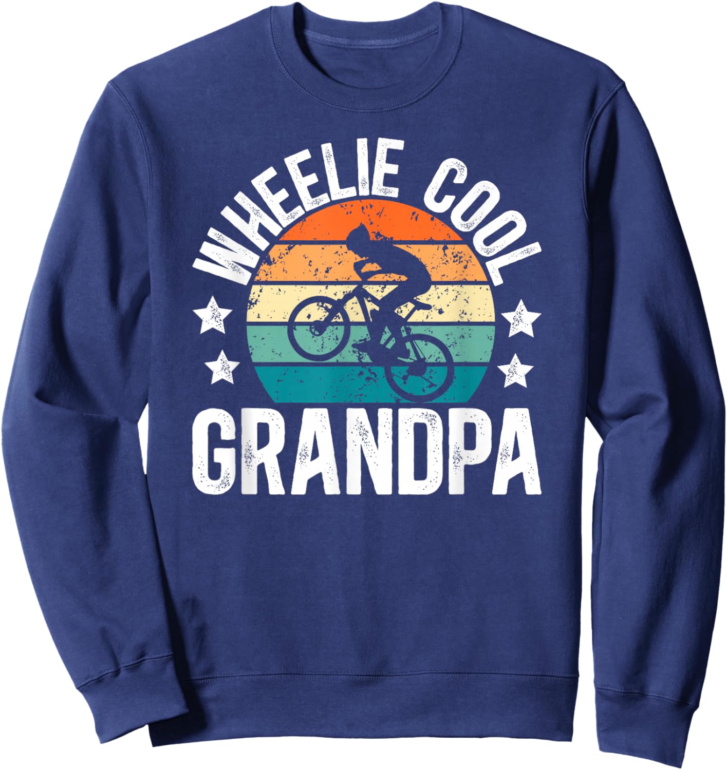 Wheelie Cool Cycling Grandpa Bicycle Grandpa Cyclist Grandpa Sweatshirt - Sweatshirt | Navy