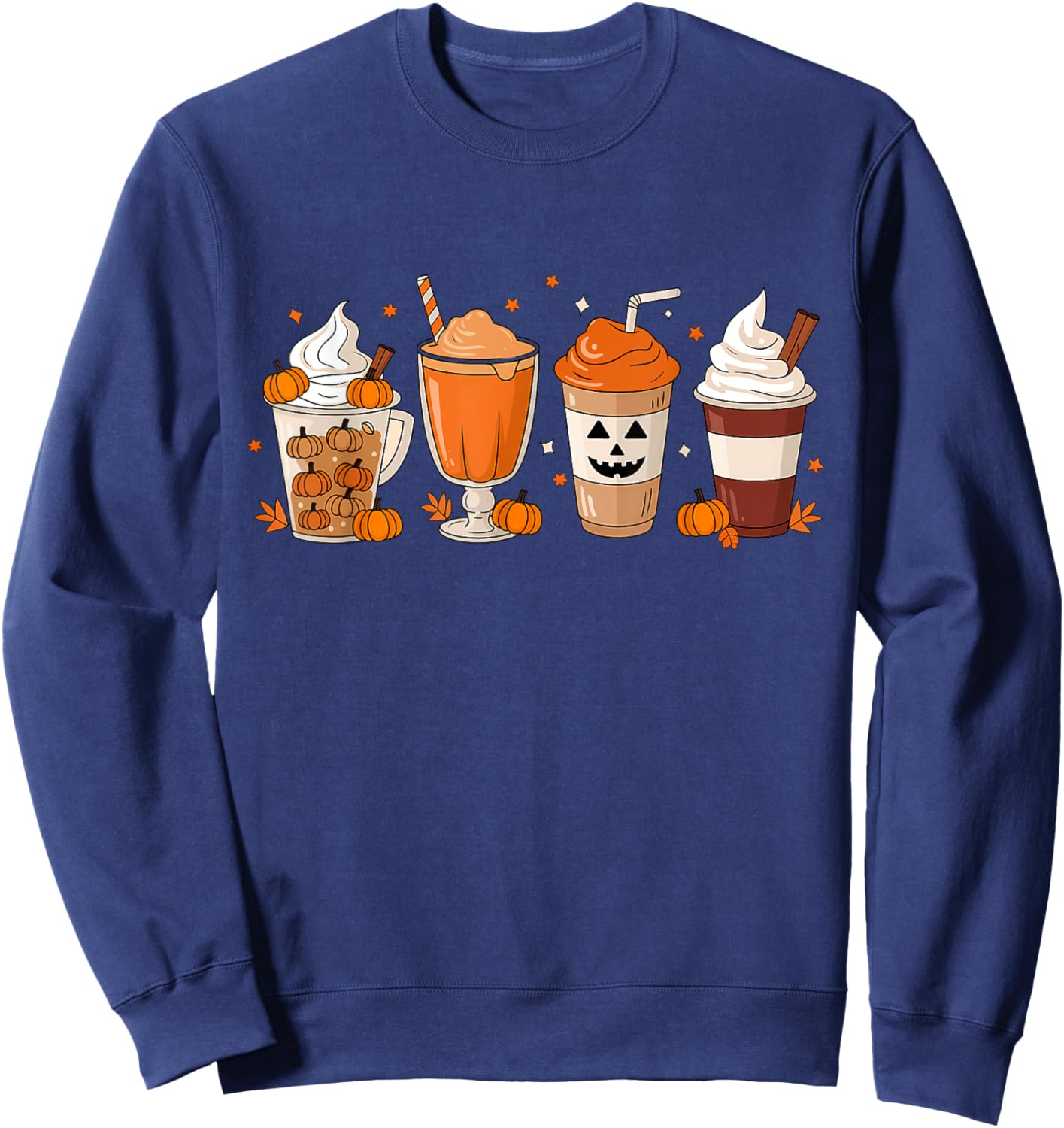 Pumpkin Spice Latte Fall Coffee Pumpkin Spice Thanksgiving Sweatshirt - Sweatshirt | Navy