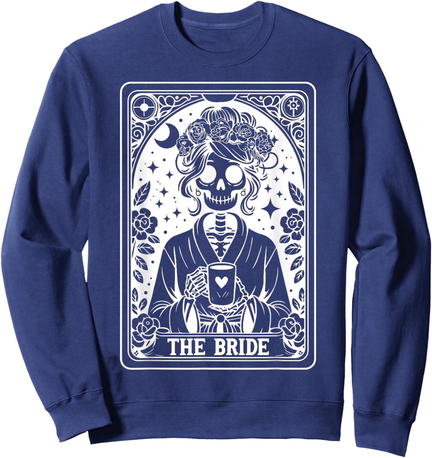 The Bride Tarot Card Bride Coven Gothic Bachelorette Sweatshirt - Sweatshirt | Navy