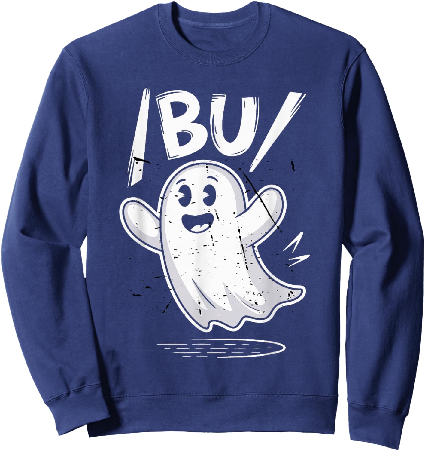 Halloween Speech Therapy Ghost Bu Boo SLP Costume Men Women Sweatshirt - Sweatshirt | Navy