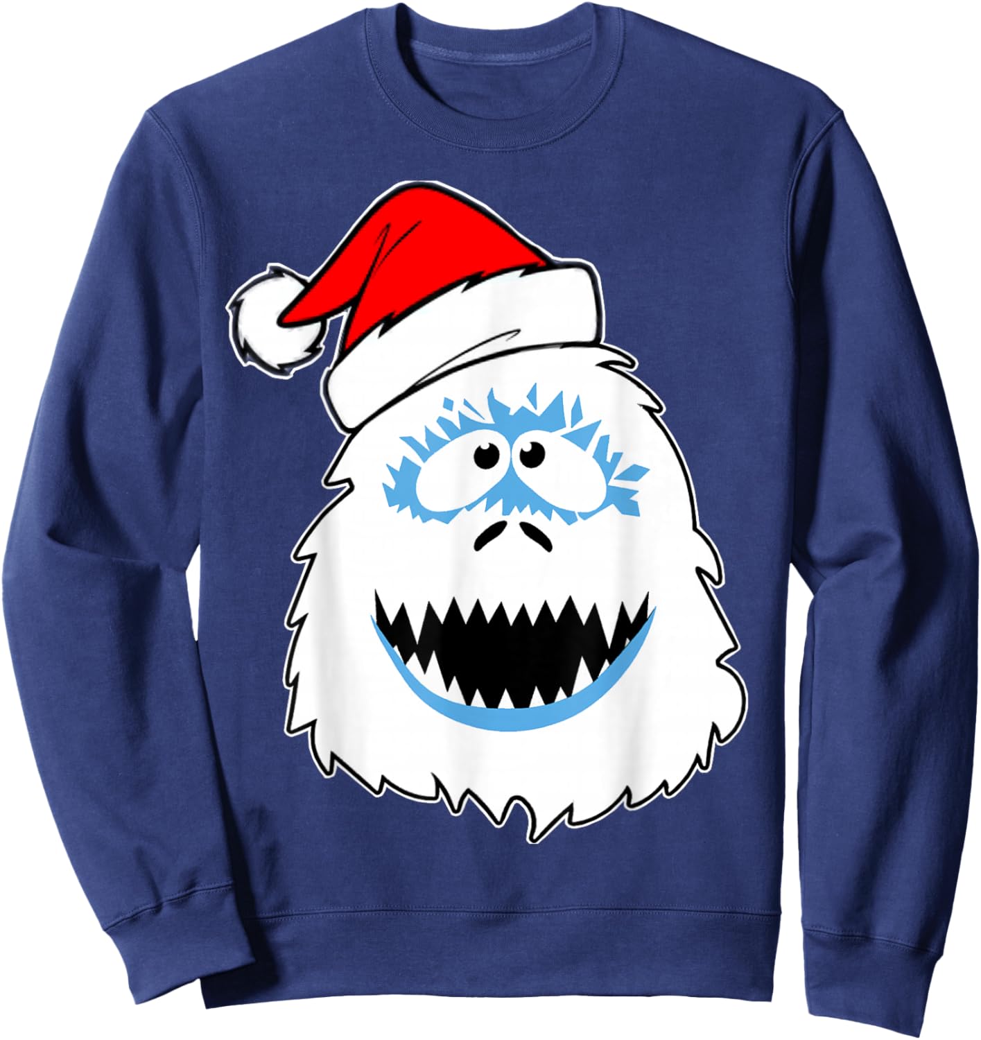 Funny Xmas Abominable Snowman Bigfoot Yeti Retro Christmas Sweatshirt - Sweatshirt | Navy