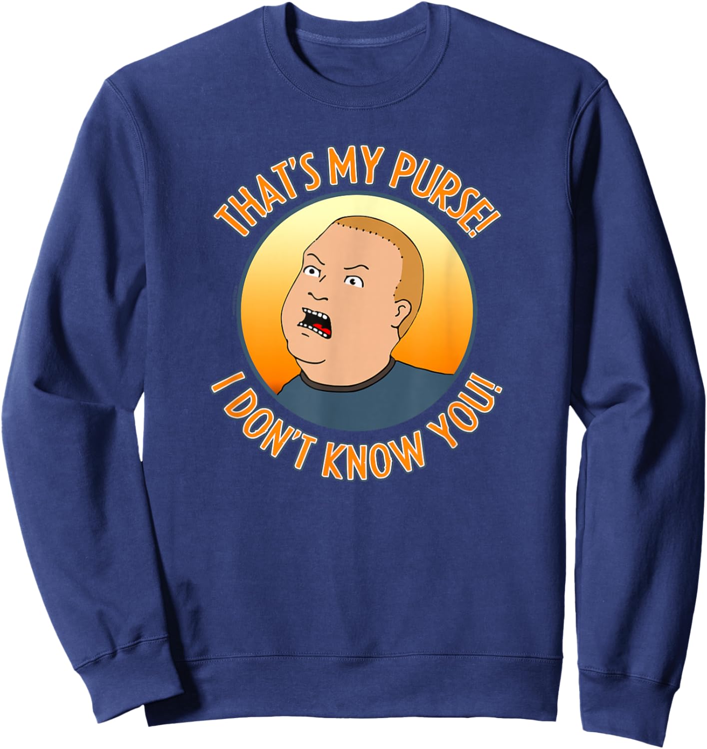 King of The Hill Bobby That's My Purse Yell Cartoon Sweatshirt - Sweatshirt | Navy