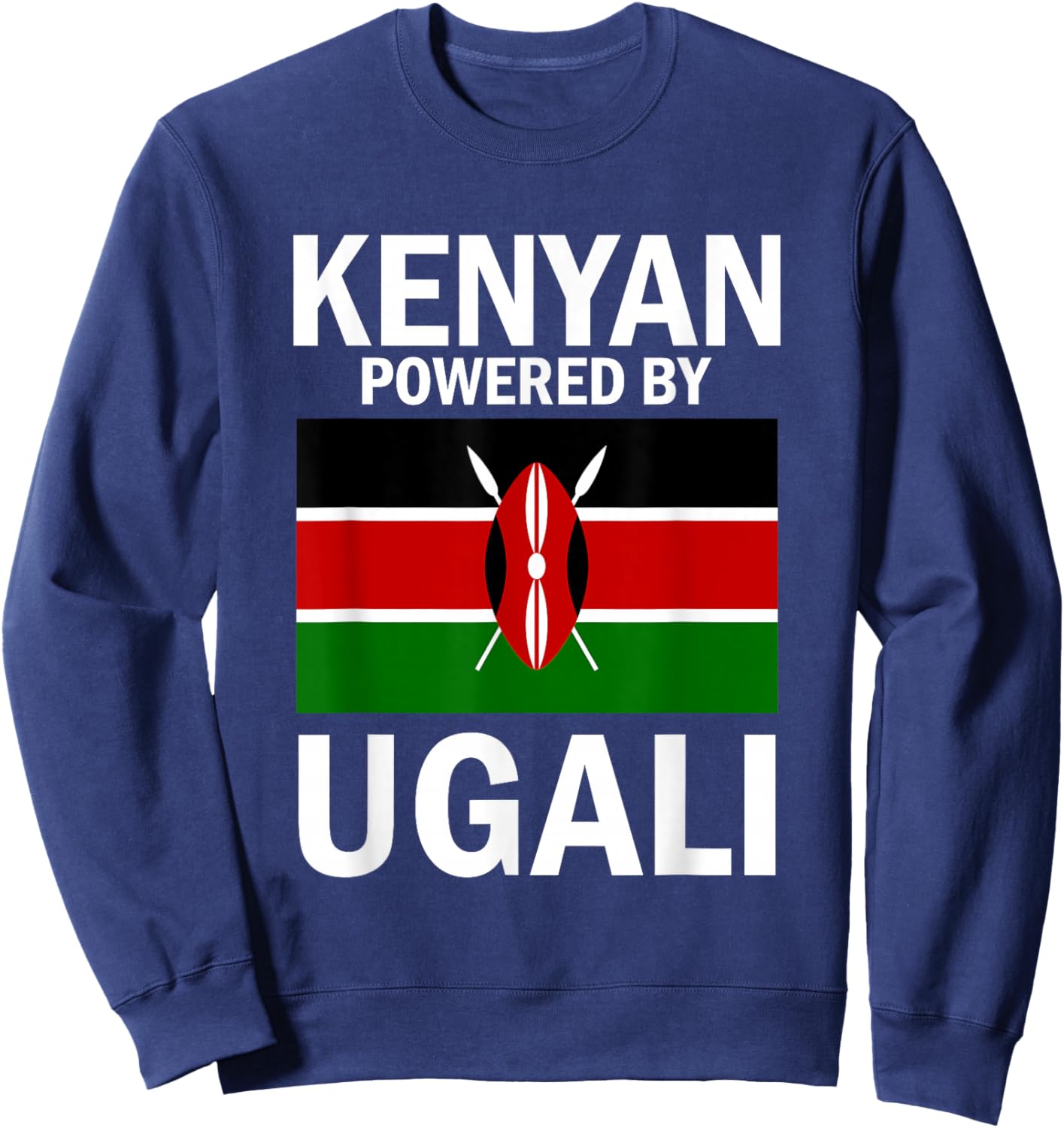 Kenya Kenyan Flag Sweatshirt - Sweatshirt | Navy