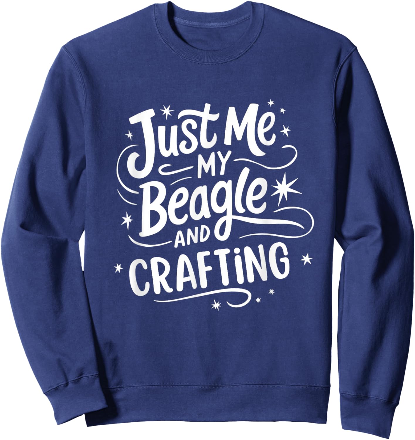 Beagle Mom Owner Loves Crafting Dog Lover Sweatshirt - Sweatshirt | Navy