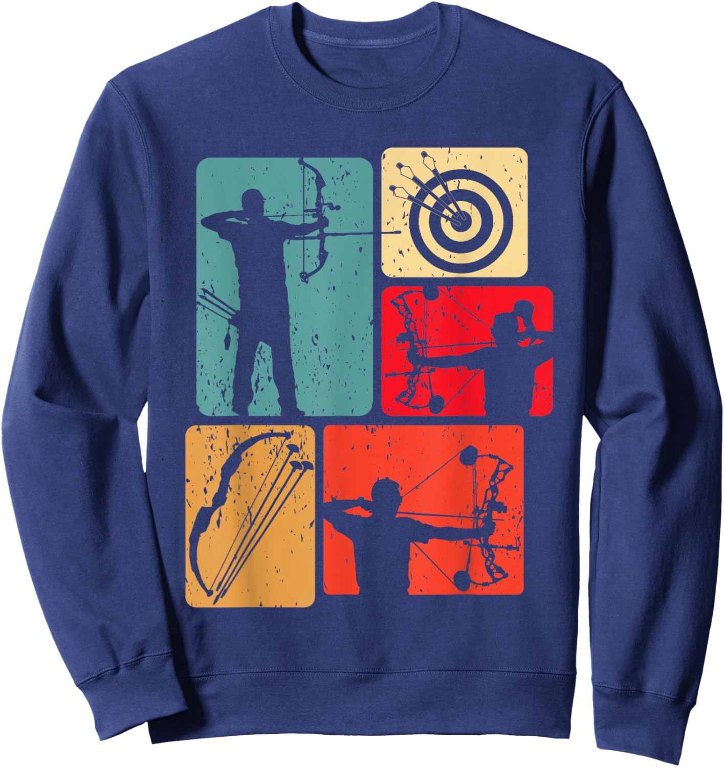 Funny Archery Cool Bow Arrow Target Game Enthusiast Outfit Sweatshirt - Sweatshirt | Navy