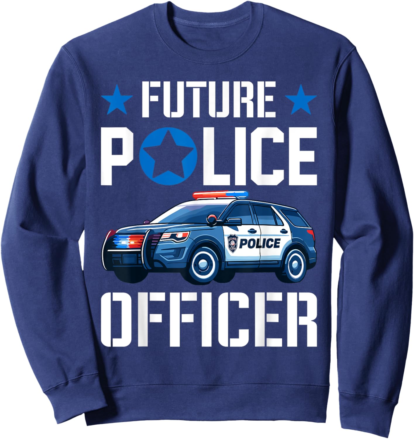 Future Police Officer Cop Boys Kids Toddler Birthday boy Sweatshirt - Sweatshirt | Navy