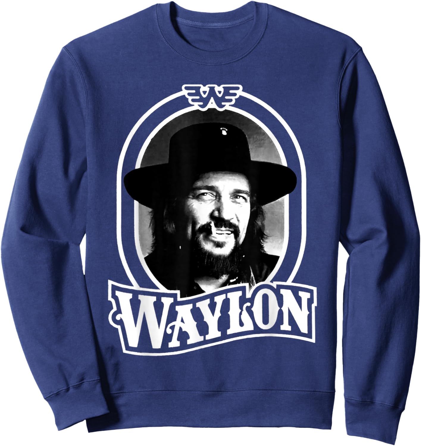 Waylon Jennings - Official Merchandise - Waylon 79 Sweatshirt - Sweatshirt | Navy