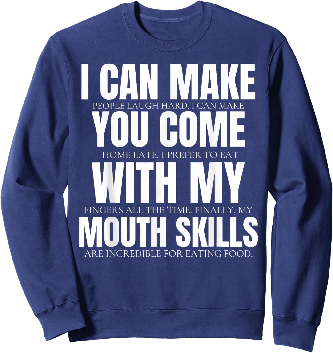 Sexual Innuendo Funny Offensive Adult Humor Gag Women Sweatshirt - Sweatshirt | Navy