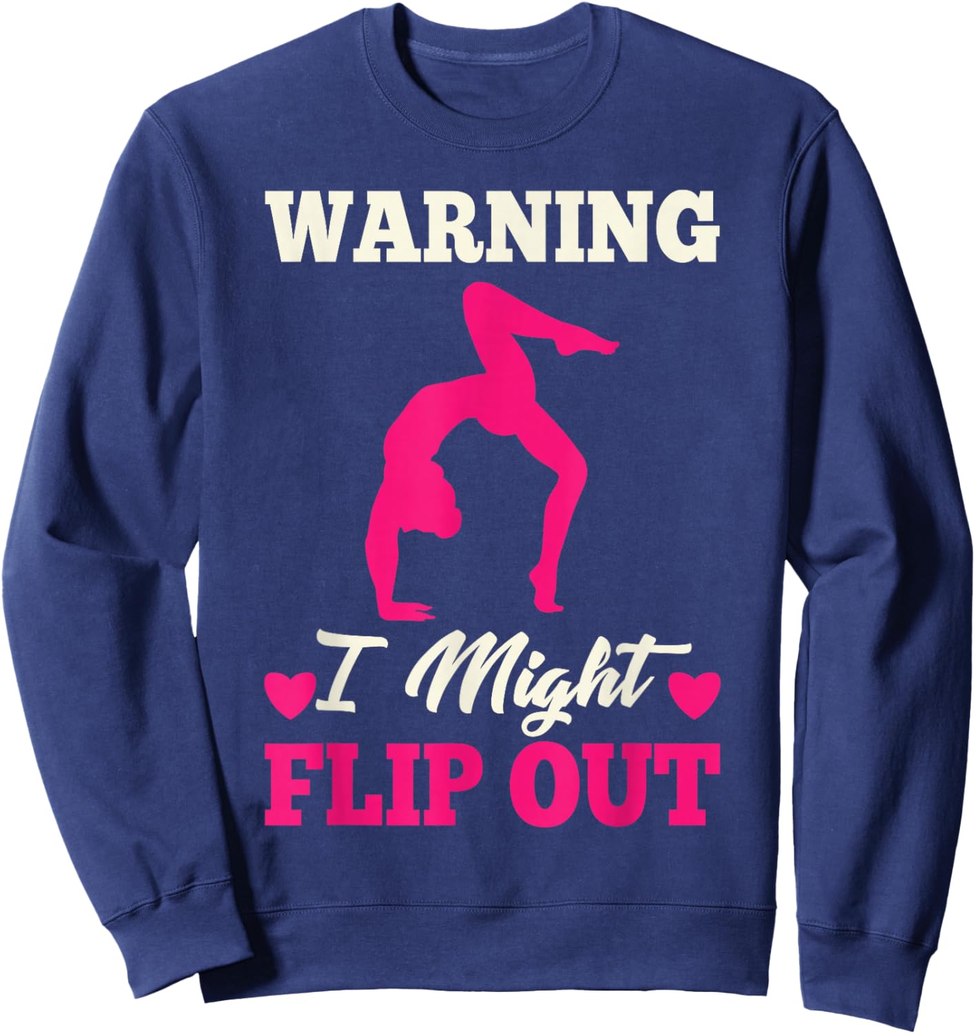 Funny Gymnastics Gift Gymnast Accessories & Stuff Cute Gymnastics Art For Girls Kids Women Tumbling Gymnast Sweatshirt - Sweatshirt | Navy