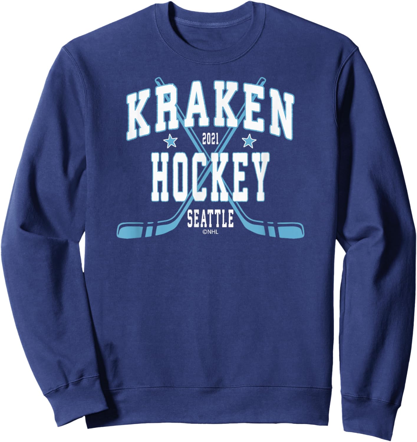 Seattle Kraken Stars Officially Licensed Sweatshirt - Sweatshirt | Navy