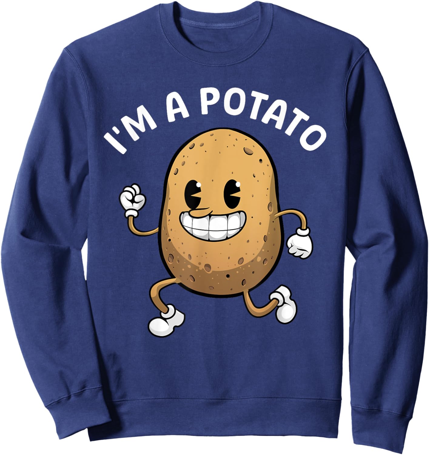 Funny Potato Novelty Women Adult Kids Potato Lover Sweatshirt - Sweatshirt | Navy