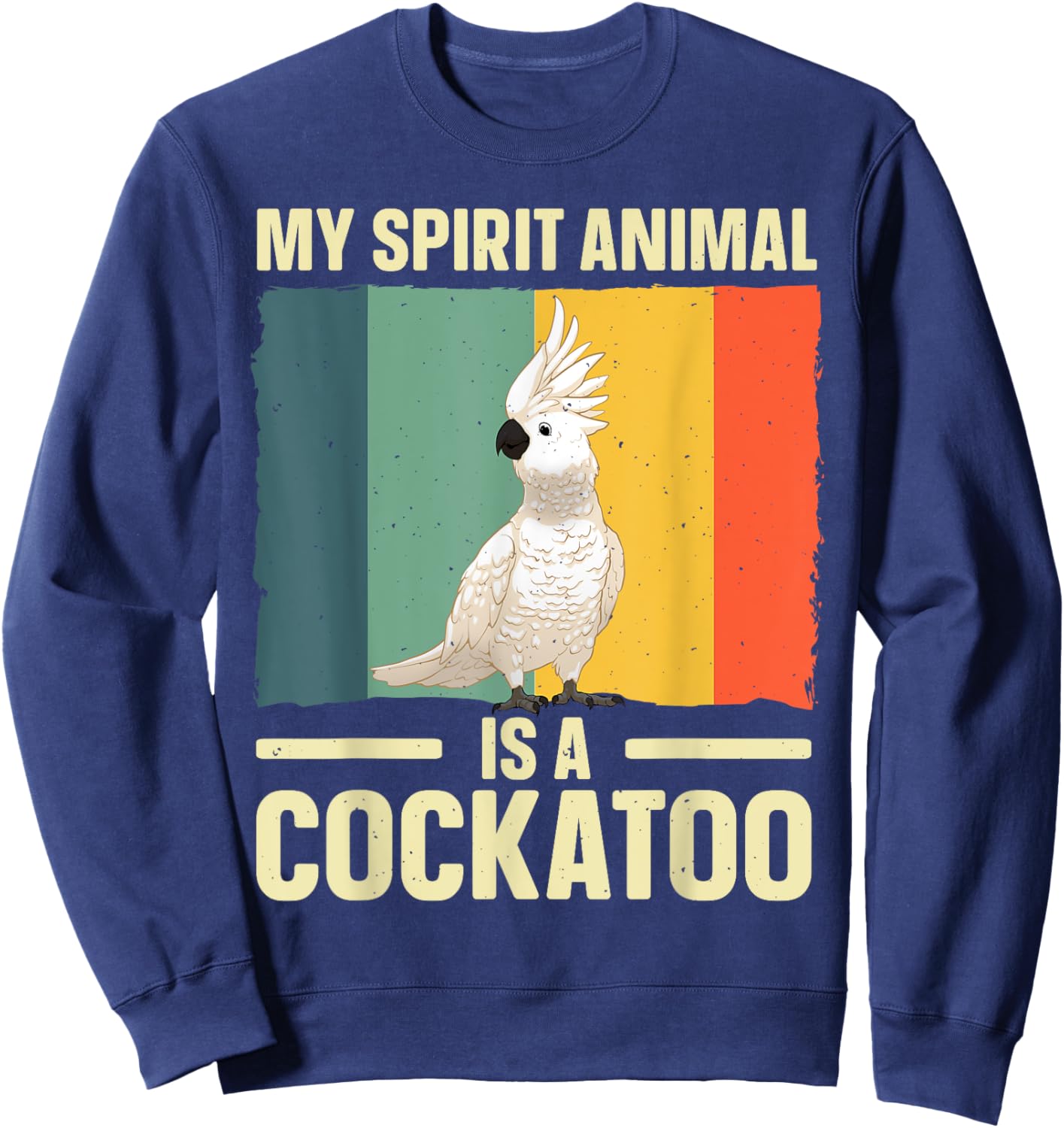 Cool Cockatoo Art Women Parrot Lovers Cockatoo Fan Sweatshirt - Sweatshirt | Navy