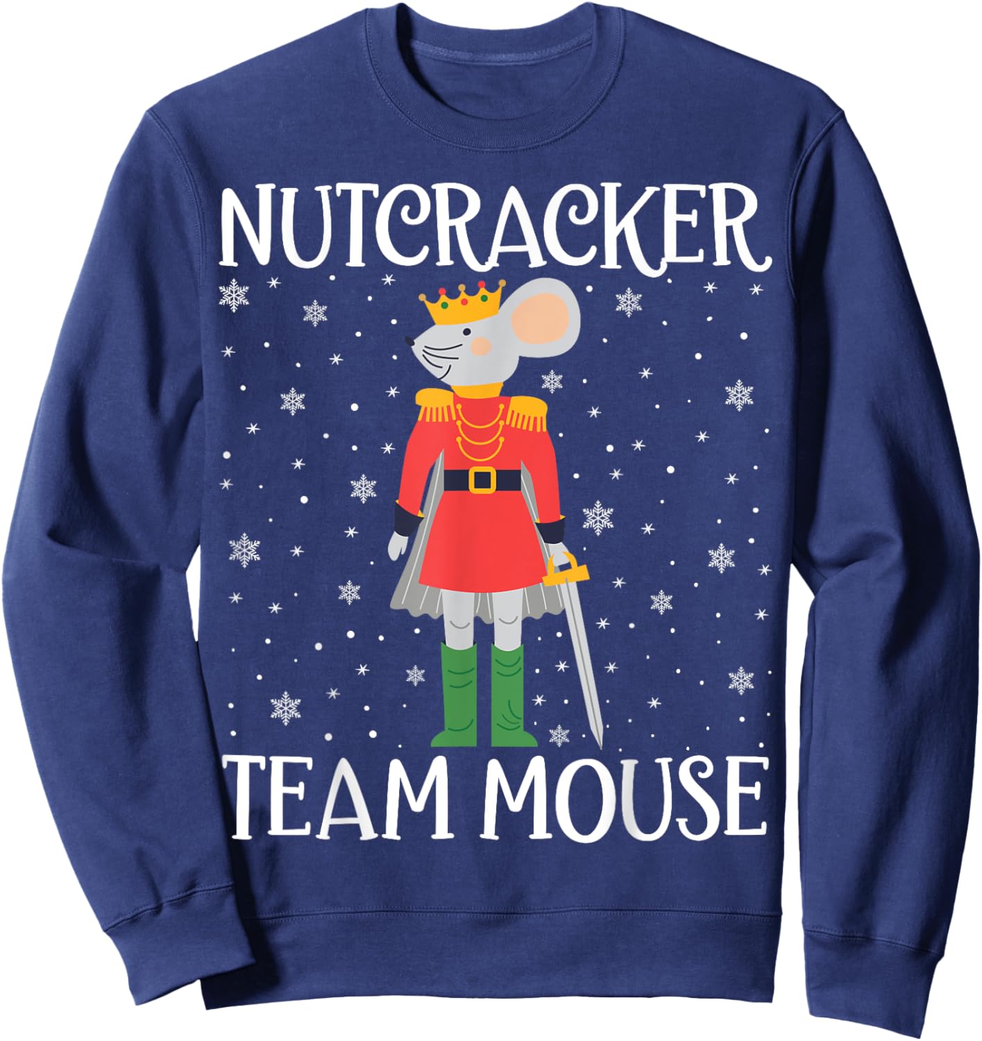 Team Mouse Nutcracker Squad Funny Christmas Nutcracker Sweatshirt - Sweatshirt | Navy