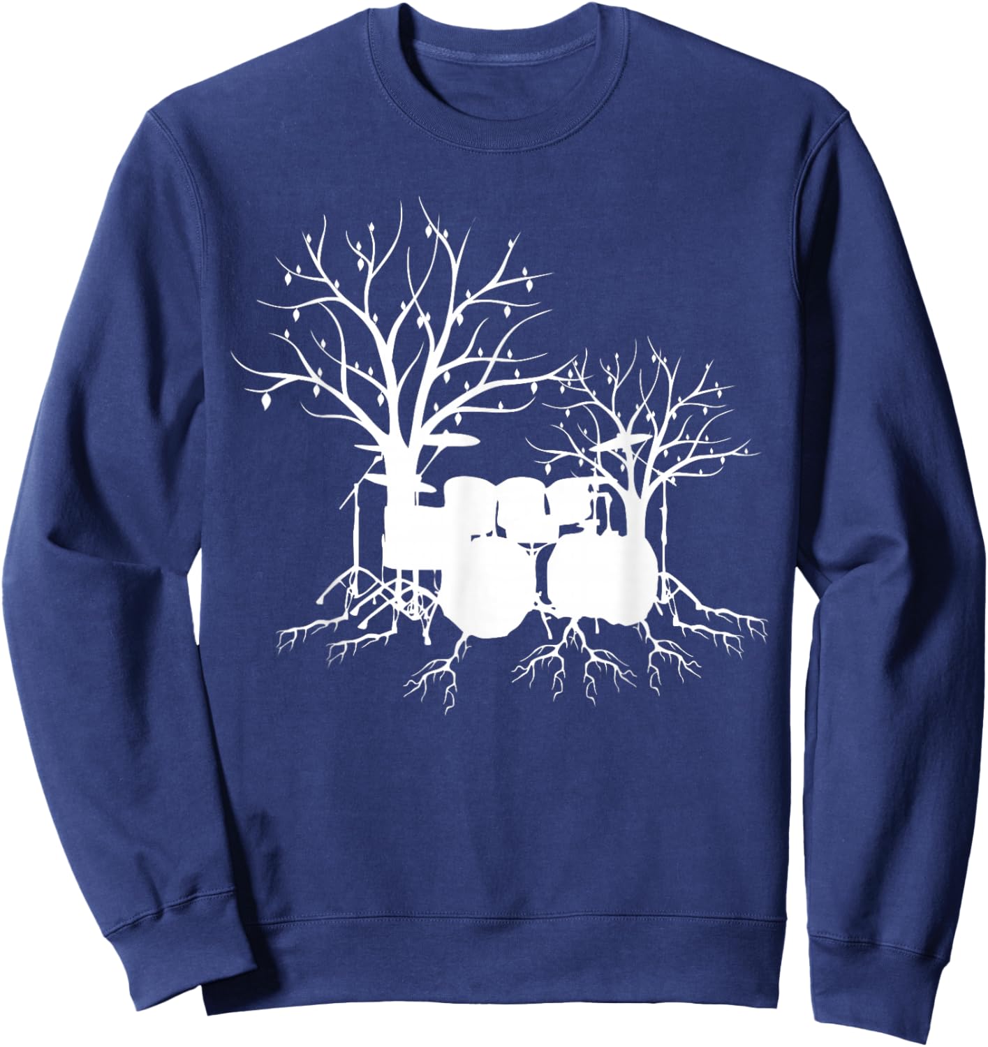 Cool Drummer Design Women Drumming Drum Set Drummer Sweatshirt - Sweatshirt | Navy