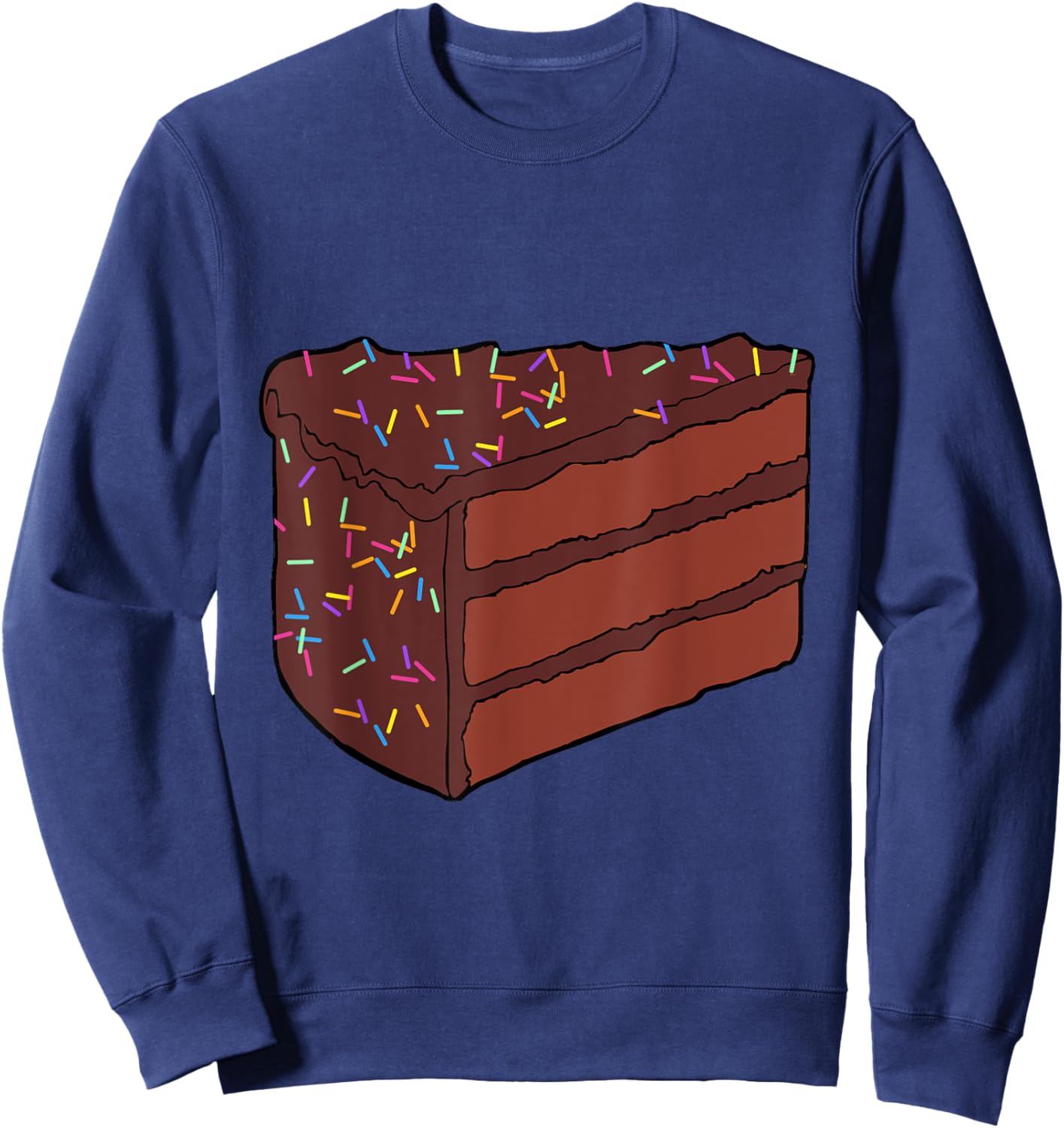 Chocolate Piece of Cake Halloween Costume Food Cosplay Party Sweatshirt - Sweatshirt | Navy