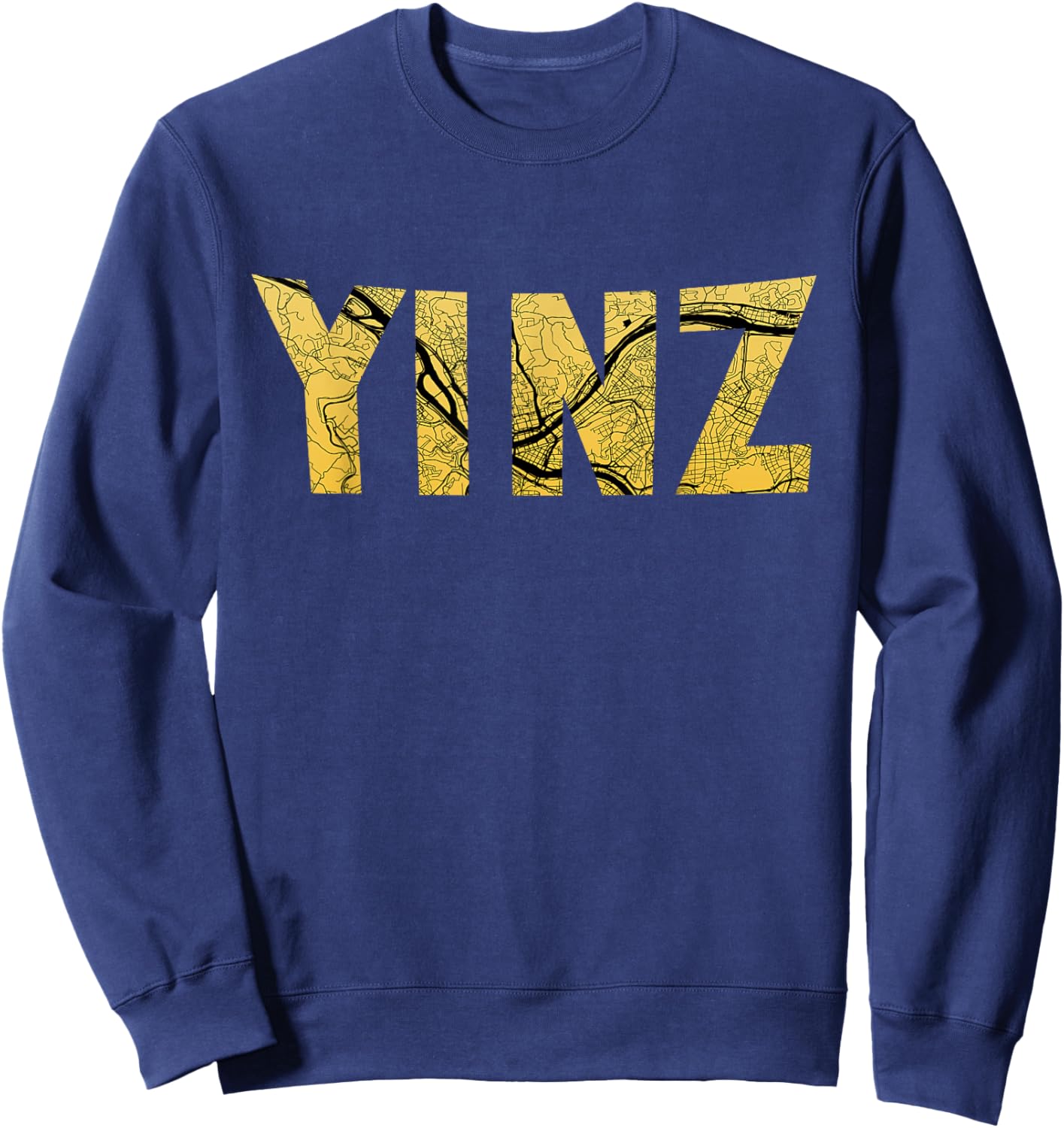 YINZ Pittsburgh Map 412 Yinzers Sweatshirt - Sweatshirt | Navy