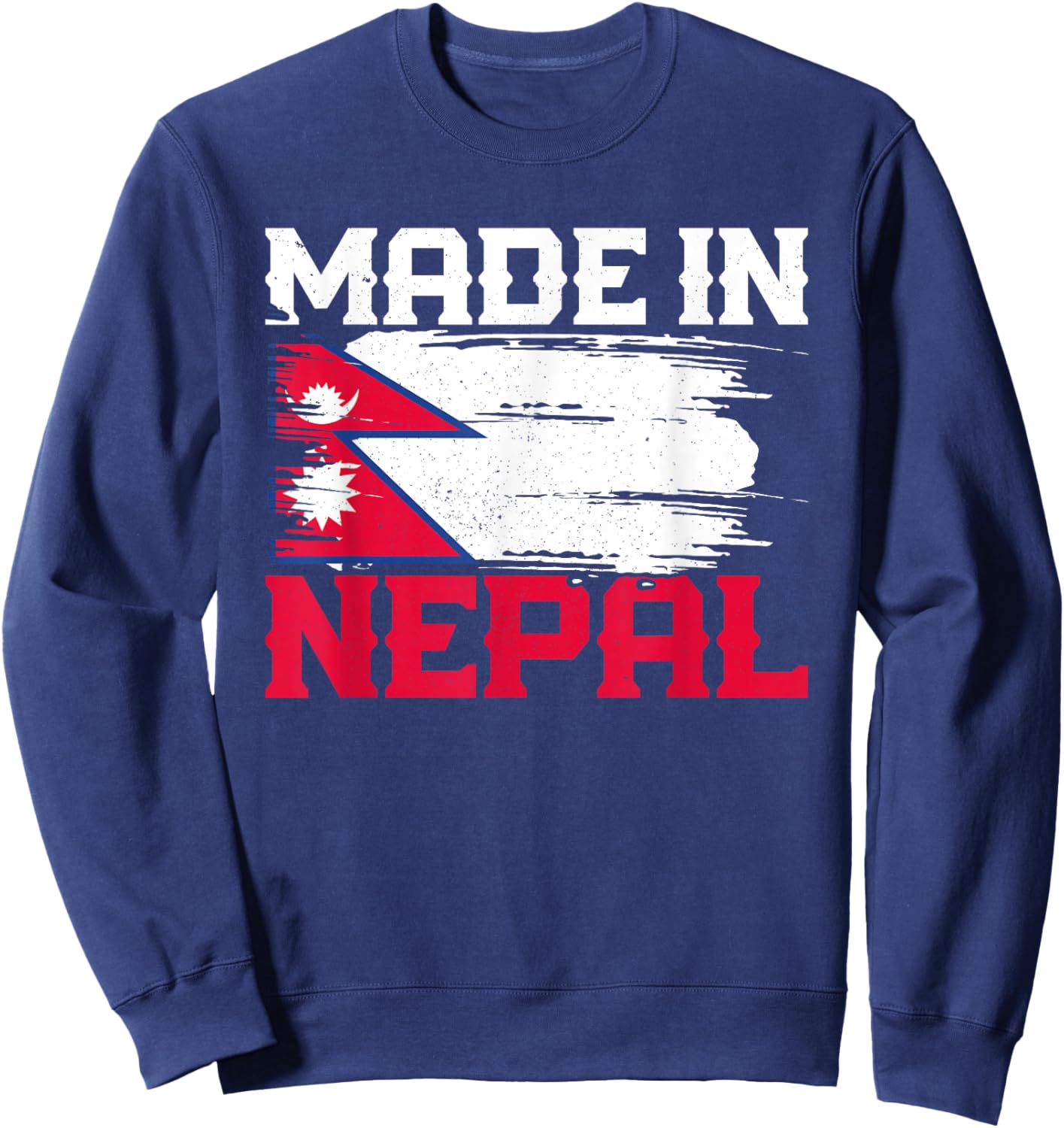 Nepal Nepali Flag Sweatshirt - Sweatshirt | Navy