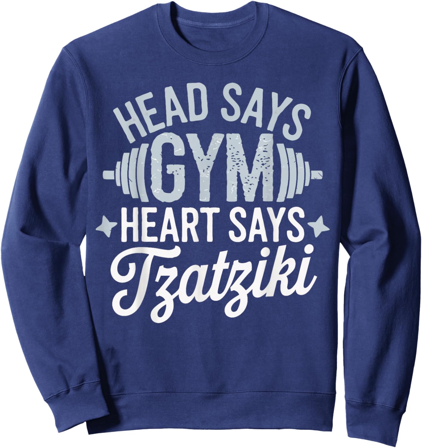Funny Tzatziki Lover My Heart Says Tzatziki Sweatshirt - Sweatshirt | Navy