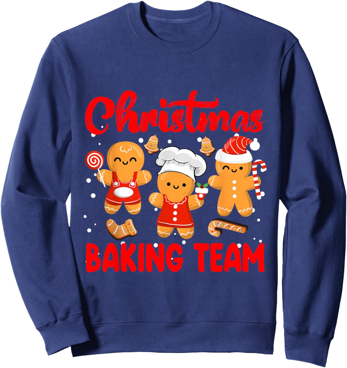 Christmas Baking Team Gingerbread Family Matching Pajamas Sweatshirt - Sweatshirt | Navy