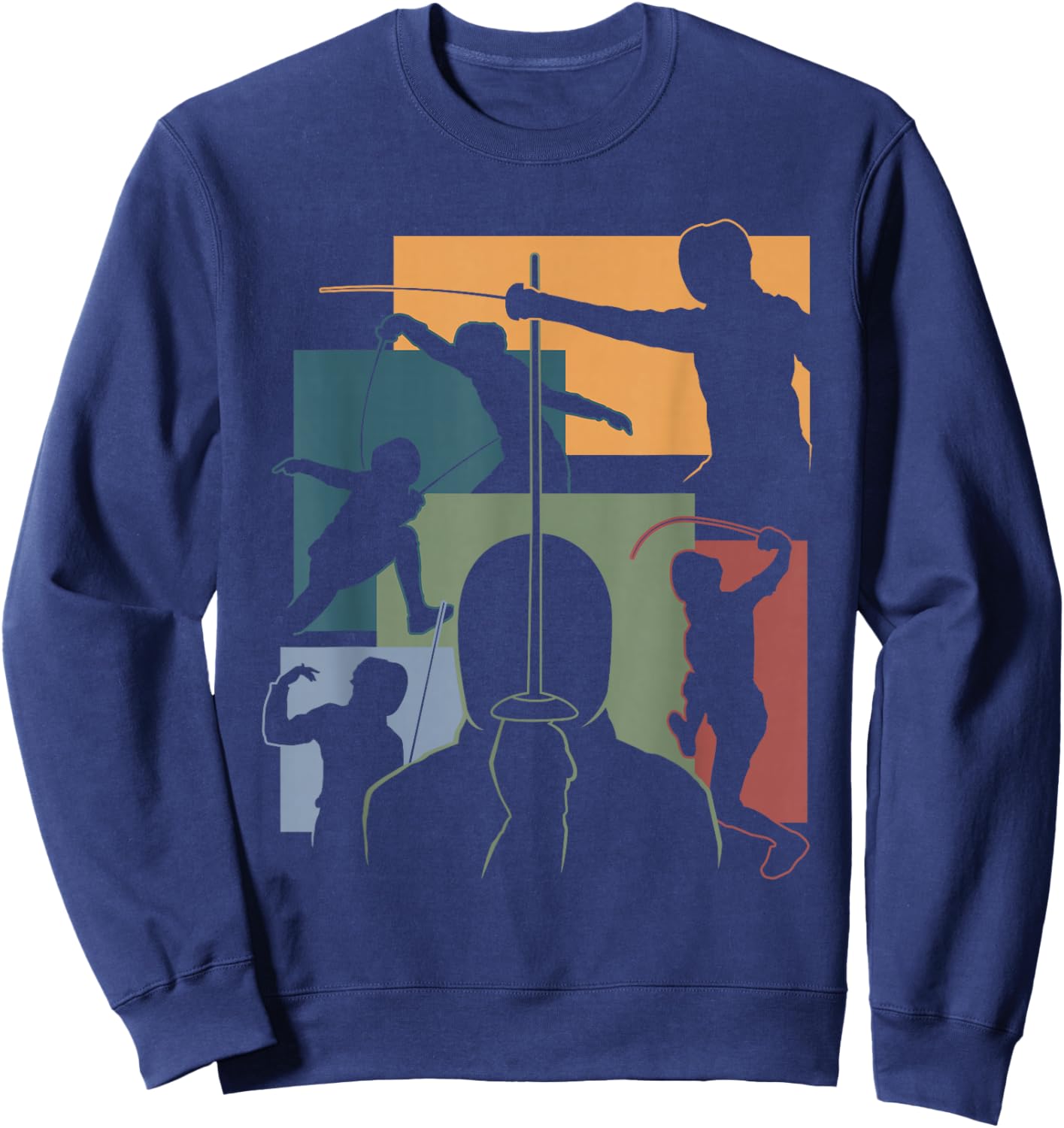Funny Fencing Cool Fencer Swordfighter Swordfighting Outfit Sweatshirt - Sweatshirt | Navy