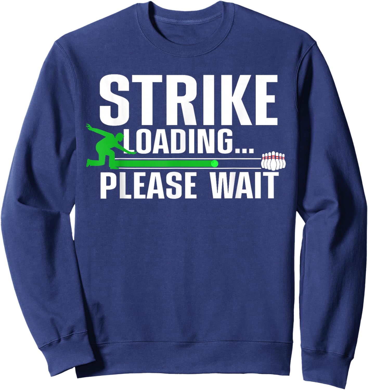 Funny Bowling Design Women Kids Bowling Lover Bowler Sweatshirt - Sweatshirt | Navy