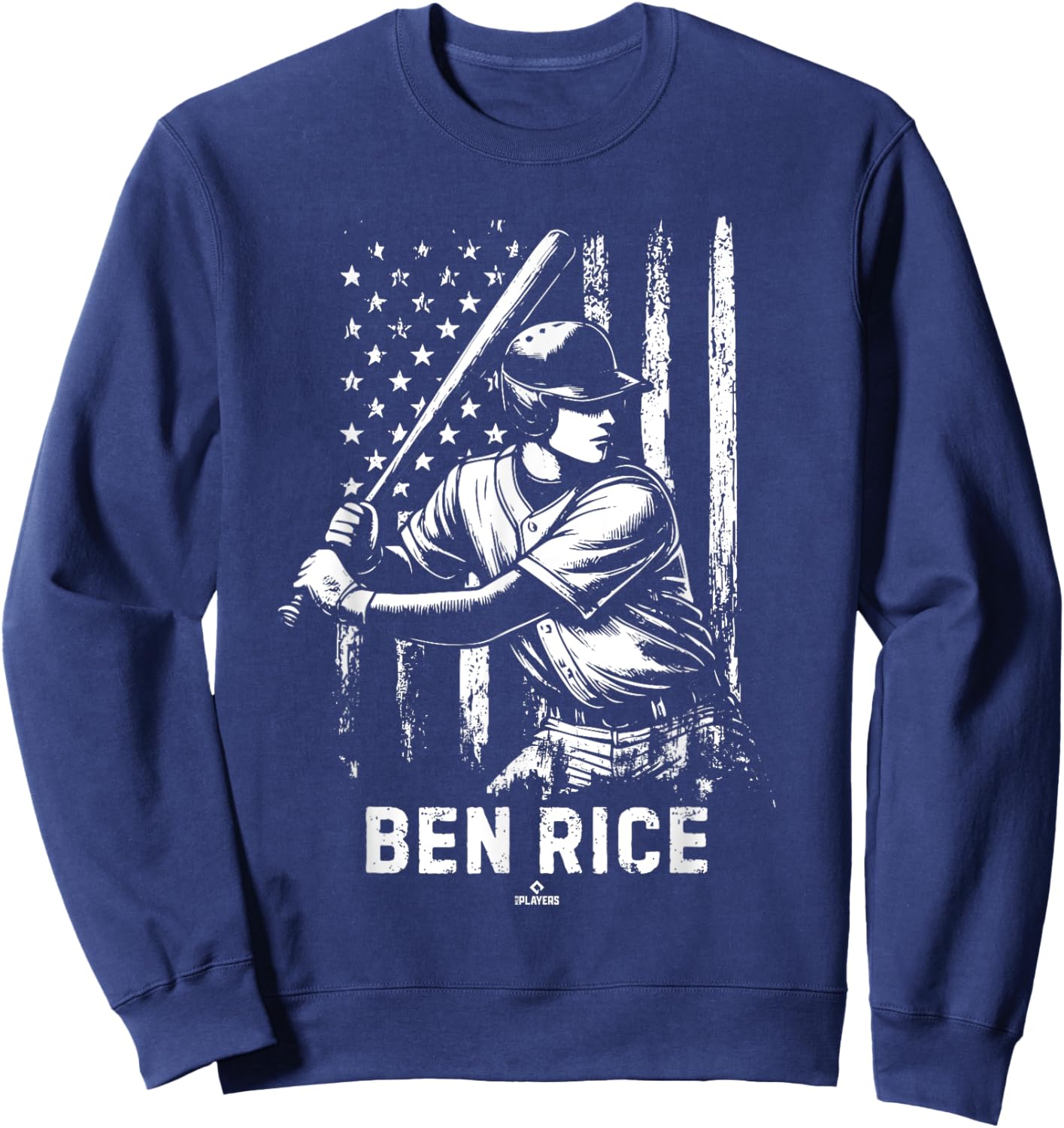 Player Illustration Flag Ben Rice Prospect Baseball Fan Gear Sweatshirt - Sweatshirt | Navy