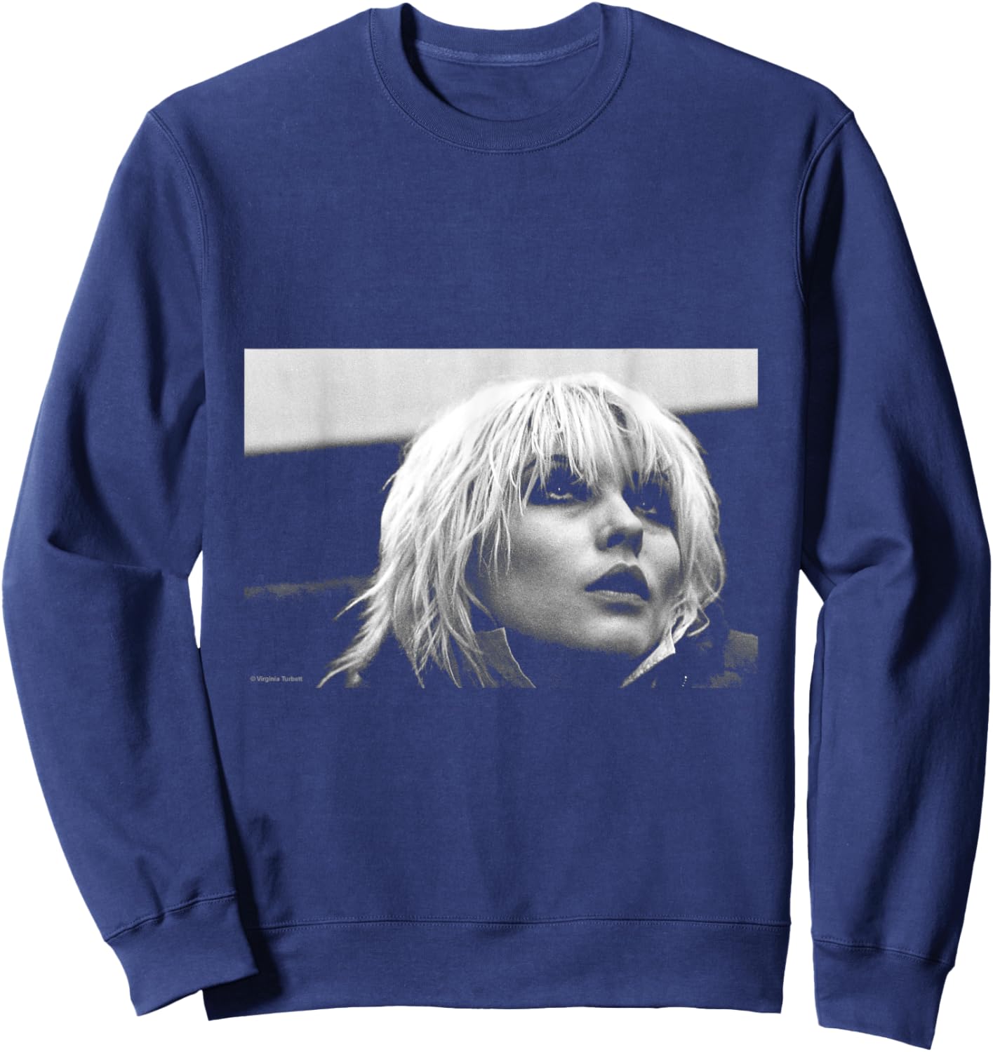 Debbie Harry Blondie Singer By Virginia Turbett Sweatshirt - Sweatshirt | Navy