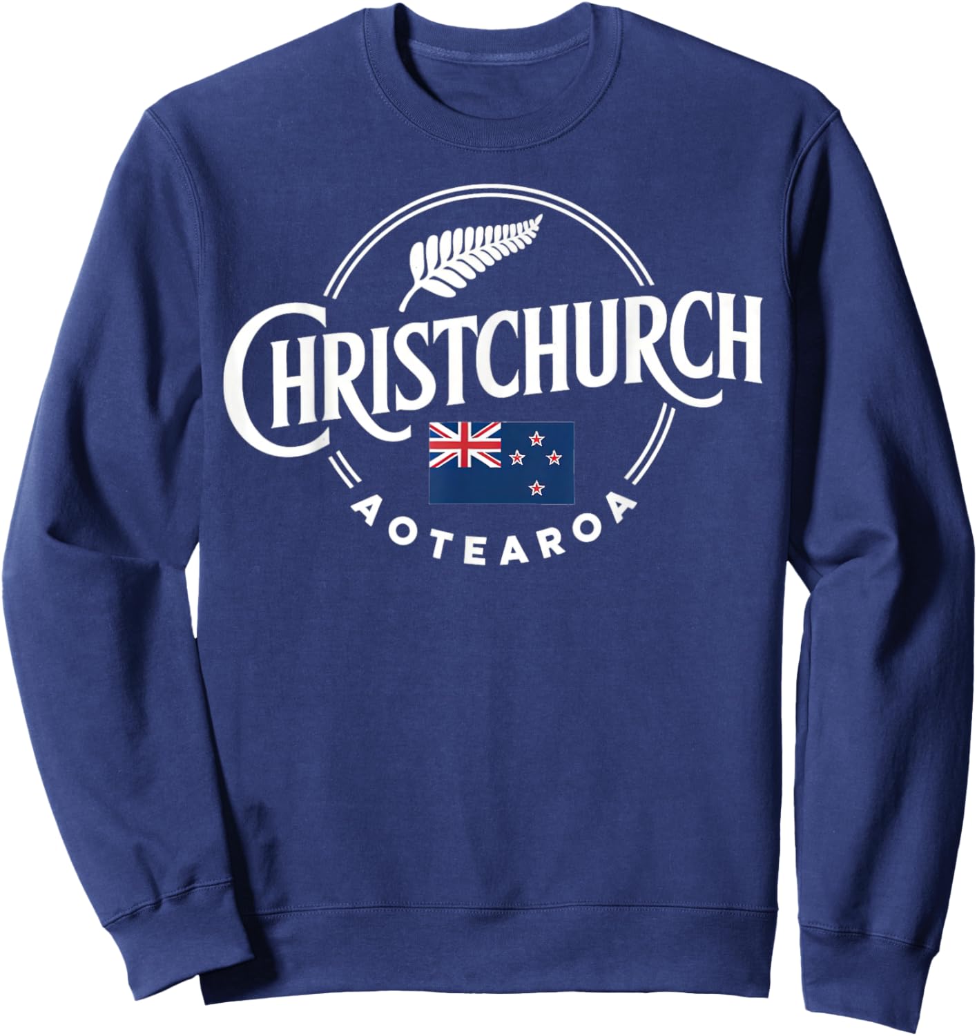 Christchurch Aotearoa City New Zealand Flag Sweatshirt - Sweatshirt | Navy