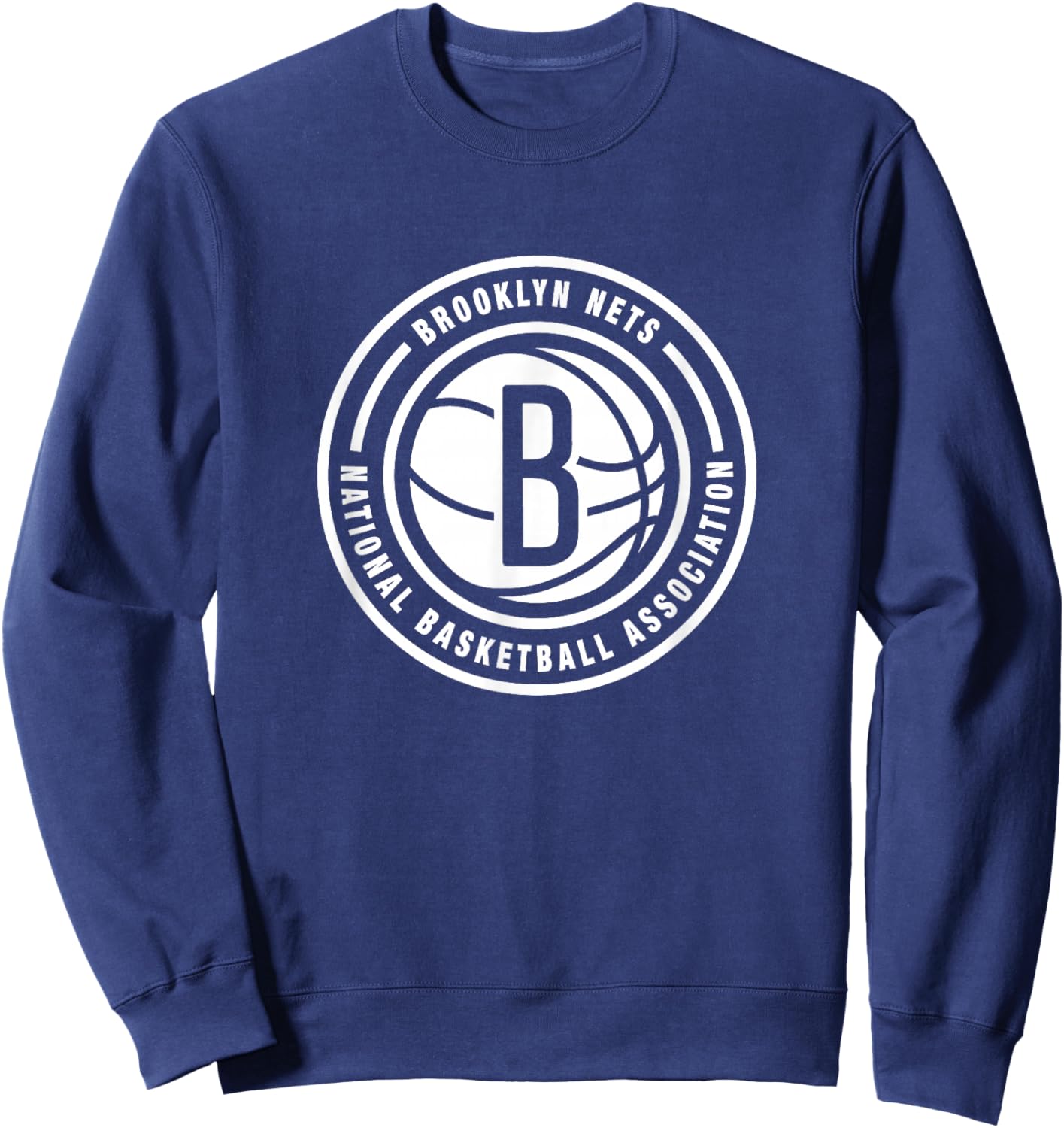 NBA - Brooklyn Nets Circle Logo Black Sweatshirt - Sweatshirt | Navy