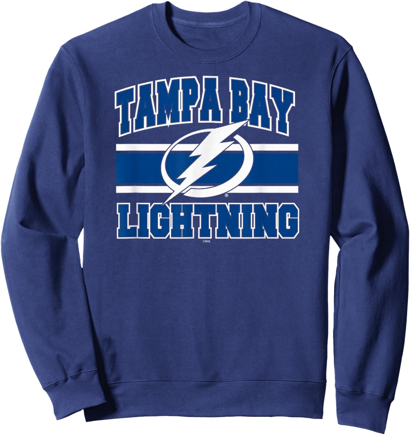 Tampa Bay Lightning Stripe Black Officially Licensed Sweatshirt - Sweatshirt | Navy
